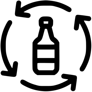 Symbole recyclage verre