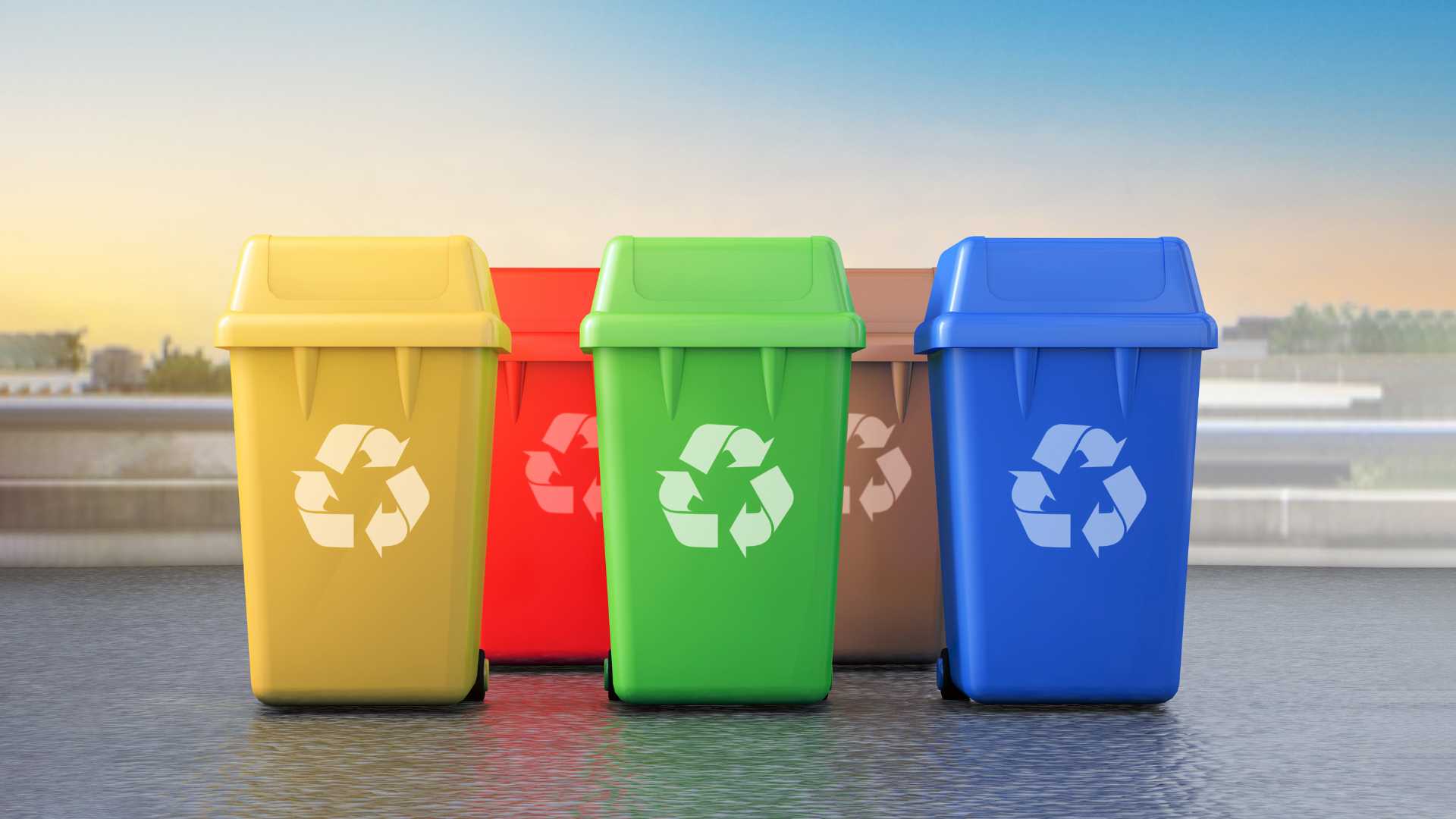 Poubelles de recyclage