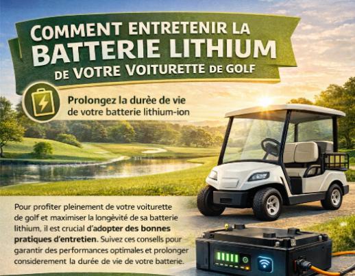 batterie lithium voiturette golf